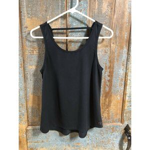 Calia Black Workout Tank Top Low Open Back XS